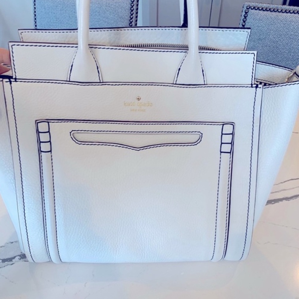 Kate Spade White Leather Tote